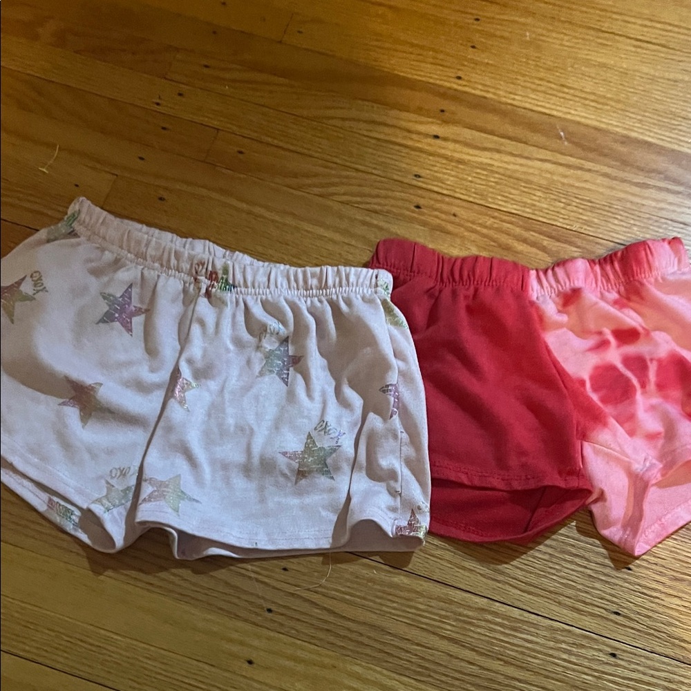 Colorful Star and Red Kids Shorts Set